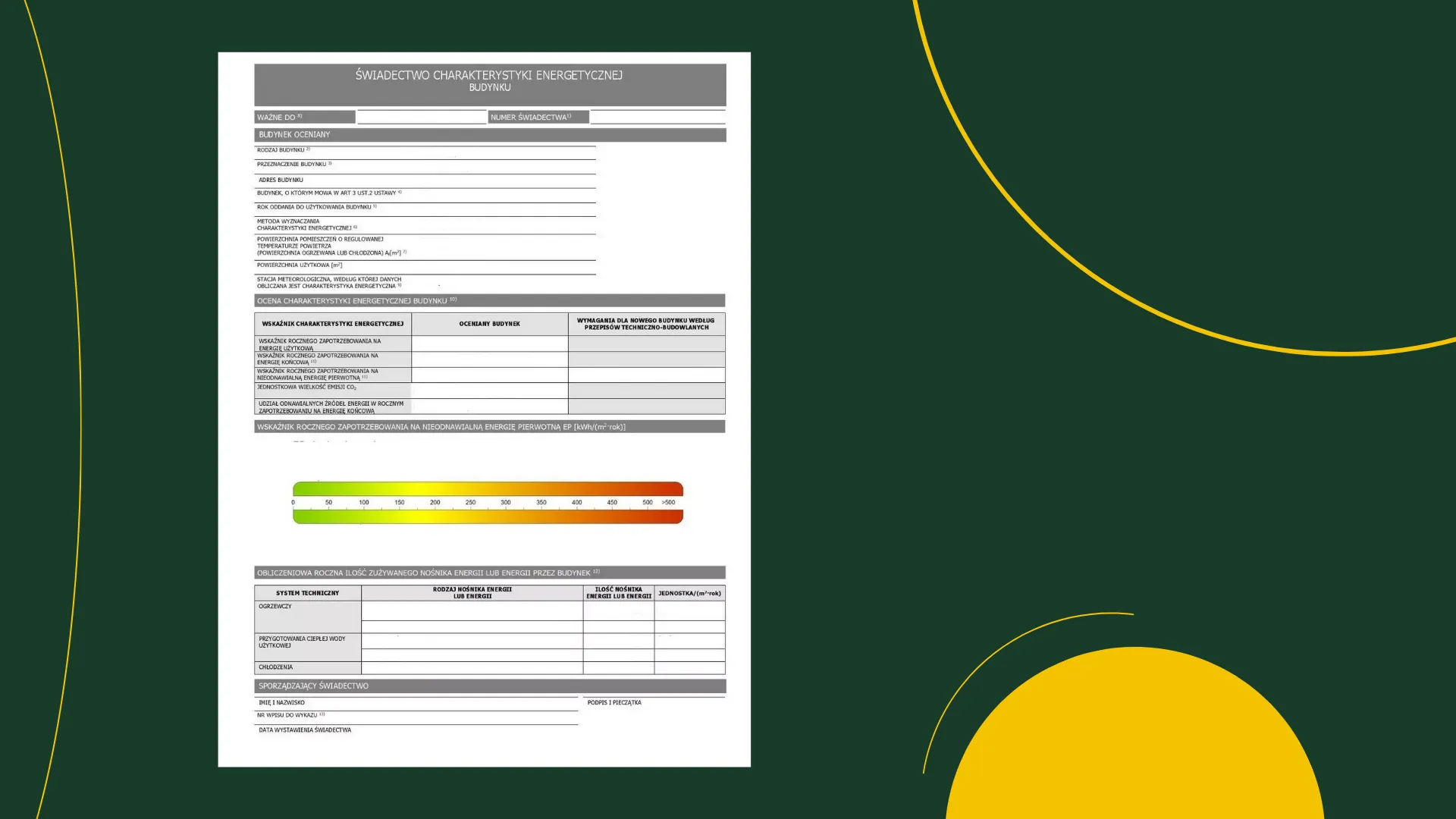 Świadectwo charakterystyki energetycznej wymagany dokument