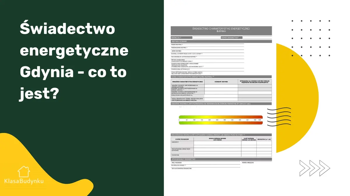 Świadectwo energetyczne Gdynia - co to jest?