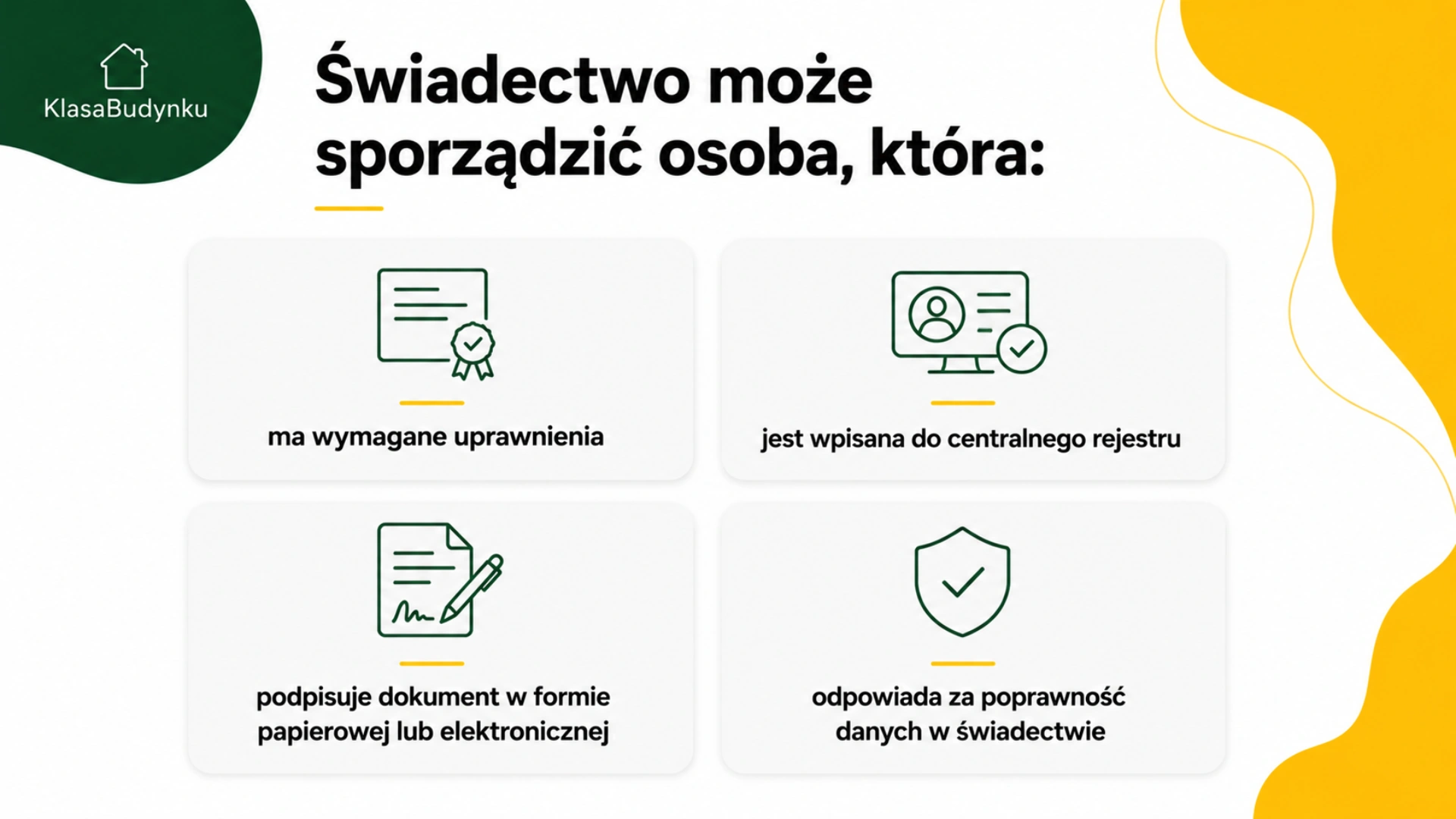 Kto może sporządzić świadectwo energetyczne?