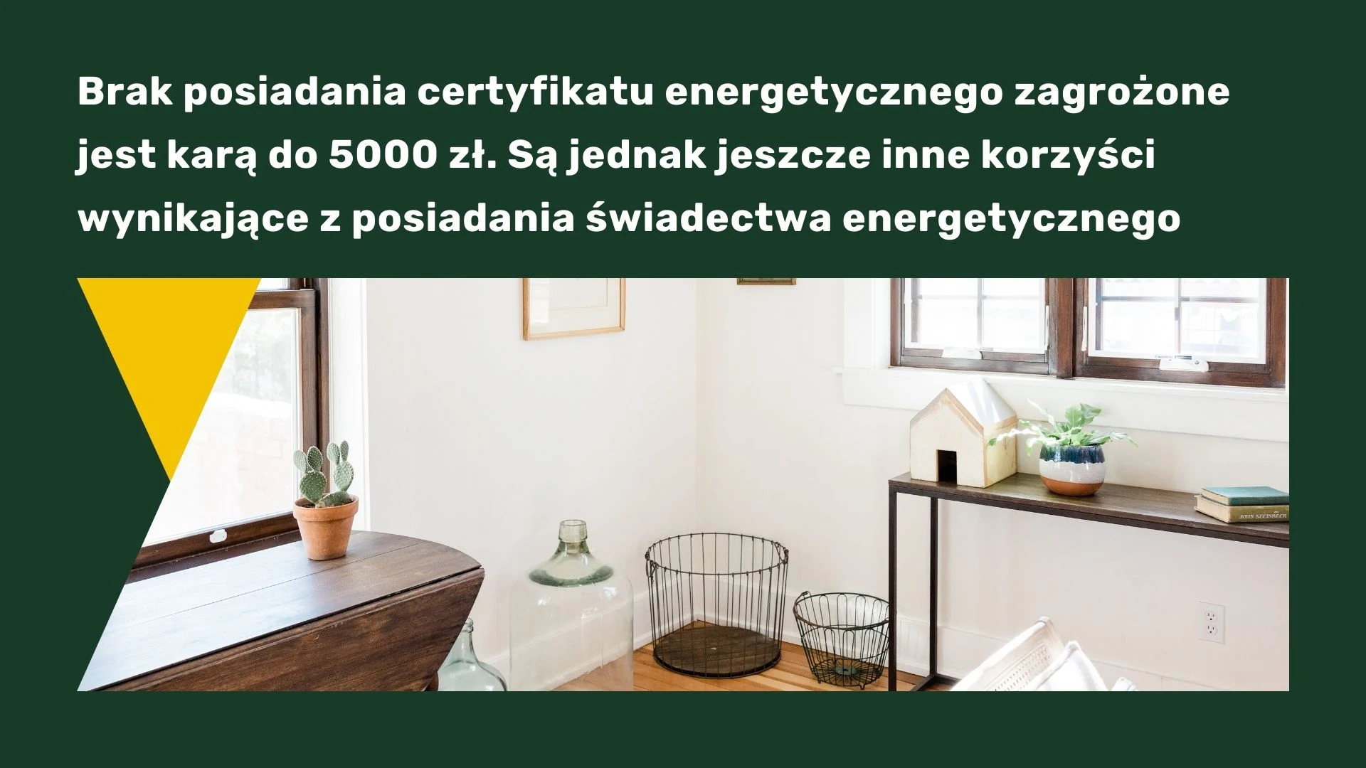 Brak posiadania certyfikatu energetycznego zagrożone jest karą do 5000 zł.